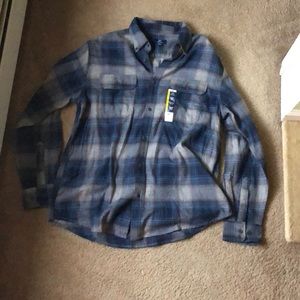 George Large Blue Flannel Shirt